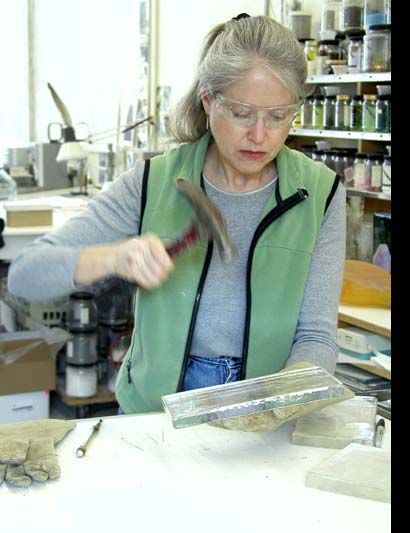 photo: cutting glass